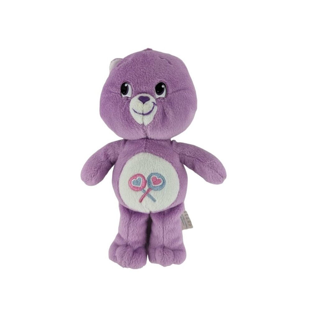 Care Bears Share Bear Plush 9" Purple Lollipop Stuffed Animal Toy 2007 TCFC - Picture 2 of 8